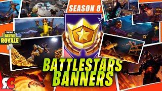 Fortnite SEASON 8 | All  10 Secret Battlestars / Banners (Loading Screens + Secret Locations)