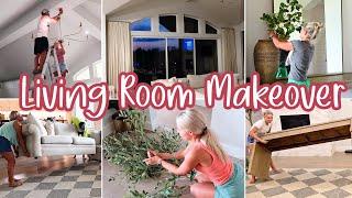 LIVING ROOM MAKEOVER / LIVING ROOM DECOR IDEAS 2024 / LIVING ROOM TRANSFORMATION