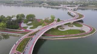 4K Aerial View of Ba River, Xian