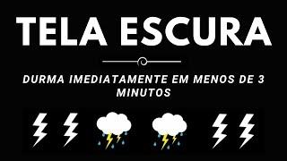 Durma imediatamente em menos de 3 minutos com chuva forte e trovoada na barraca de metal na floresta