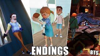 All Hello Neighbor Endings | Behind The Scenes