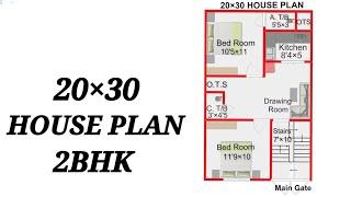 20×30 house plan || 600 sqft house plan #shorts