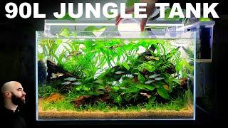 90L Green Neon & Endler Jungle Tank (Aquascape Tutorial)