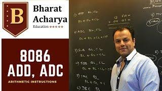 8086 Arithmetic Instructions | ADD, ADC etc | Bharat Acharya Education