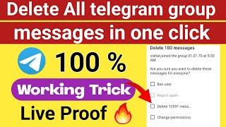 How To Delete all Telegram group Messages in one click | How To Delete all Telegram Massages