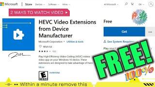 HEVC CODEC free download or watch video without HEVC CODEC || HEVC CODEC for filmora #freehevc #free