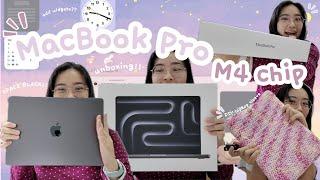 space black MacBook Pro M4 unboxing  | set up & customize with me 