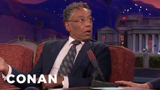 Giancarlo Esposito Terrified A Woman In The Airplane Bathroom Line | CONAN on TBS