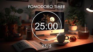 25/5 Pomodoro Timer - Relaxing Lofi, Deep Focus Pomodoro Timer, Study With Me, Stay Motivated