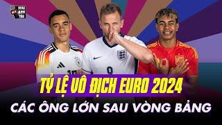 TỶ LỆ VÔ ĐỊCH EURO 2024 CÁC ÔNG LỚN SAU VÒNG BẢNG: BẤT NGỜ VỊ TRÍ CỦA ĐT ANH, PHÁP TỤT HẠNG THÊ THẢM