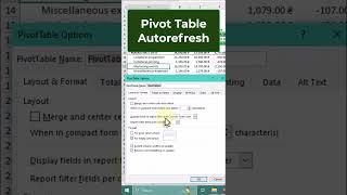 Auto Refresh Pivot Table Data When the Excel File Is Opened