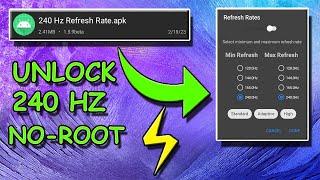  UNLOCK 240 Hz Refresh Rate on Android Without Rooting! 
