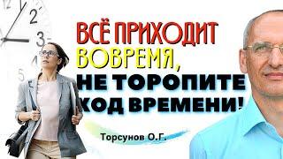 ВСЁ приходит ВОВРЕМЯ - Не торопите ХОД ВРЕМЕНИ! Торсунов лекции