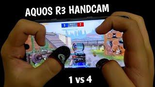 AQUOS R3 HANDCAM 1 VS 4 | CHEAPEST ANDROID PHONE FOR PUBG MOBILE | 4-FINGERS CLAW HANDCAM