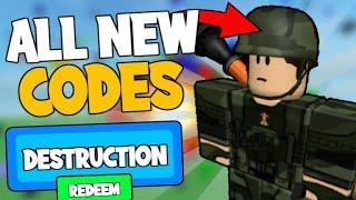 ALL DESTRUCTION SIMULATOR CODES! (March 2023) | ROBLOX Codes *SECRET/WORKING*