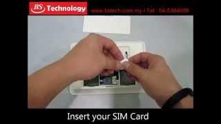 GSM Wireless Alarm (One Guard) - How to Insert SIM Card