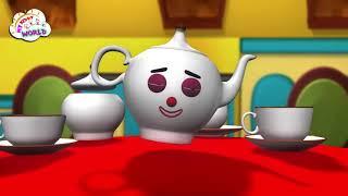 Im A Little Teapot 3D | 3D Animation English Nursery Rhymes For Kids With Lyrics