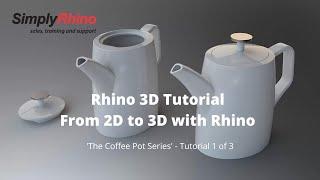 Simply Rhino - Rhino3d Tutorial - From 2D to 3D with Rhino - (1 of 3)