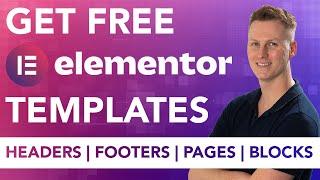 Get Elementor & Elementor Pro Templates For Free 