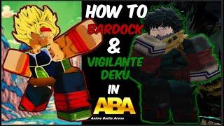 [ABA UPDATE] BARDOCK AND VIGILANTE DEKU SHOWCASE(PASSIVES + TECHS + SHOWCASES)