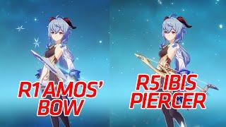 GANYU AMOS' BOW VS R5 IBIS PIERCER - GENSHIN IMPACT