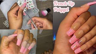 PINK FRENCH POLYGEL SET WITH TIPS | FOR BEGINNERS