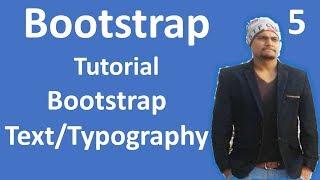 Bootstrap Tutorial for Beginners #5 Text/Typography in Bootstrap