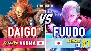 SF6  DAIGO (Akuma) vs FUUDO (#1 Ranked Ed)  Street Fighter 6 High Level Gameplay