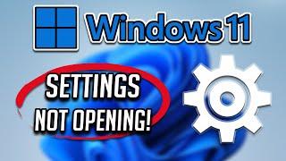 Windows 11 Settings App Not Opening Working Fixed [2024]