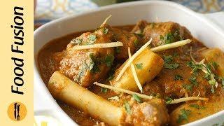 Arvi gosht (Taro Root)  recipe by food fusion