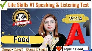 IELTS A1 Life Skills Speaking & Listening Test |Important Questions| Food  Topic 4 | 2024