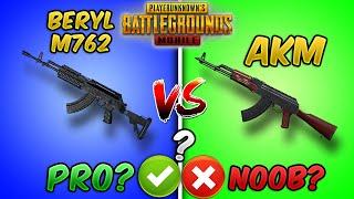 AKM VS Beryl M762 (Weapon Comparison) PUBG MOBILE Guide/Tutorial (Tips and Tricks)