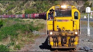 Kiwirail in Action by Drone - 736 crosses G25