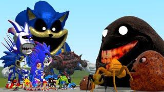 Fight Between All Bou's Revenge VS All Family OF Sonic in Garry's Mod