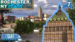 REALISTIC Downtown Waterfall Creates a KODAK moment | Cities Skylines Rochester New York