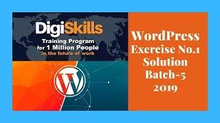 Digiskills WordPress Exercise # 1 Solution | Batch- 5 |