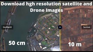 Download high resolution (50cm) satellite images from soar | download and upload drone images
