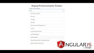 AngularJS Autocomplete Textbox