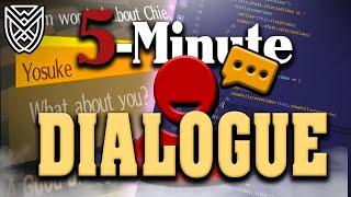 5 Minute DIALOGUE SYSTEM in UNITY Tutorial