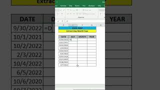 How to Extract Day Month and Year from Date in Excel | MS Excel Tutorial