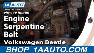 How To Replace Engine Serpentine Belt 98-05 Volkswagen Beetle