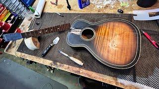 Silvertone Acoustic Guitar Restoration: Easy Neck Removal and Revival