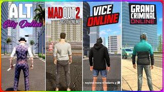 MadOut2 Big City Online vs Grand Criminal Online vs Vice Online vs Alt City Online [ Comparison ]