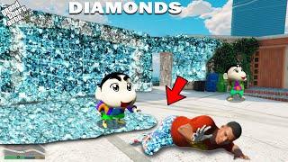 GTA 5 : Whatever Shinchan Touch Turns Into DIAMONDS with Franklin In GTA 5 ! (GTA 5 Mods)