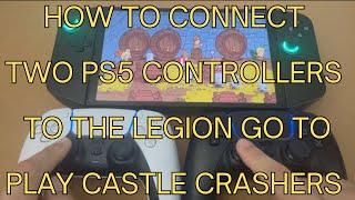 How to Connect Two Ps5 Controllers to play Castle Crashers #ps5 #game #gaming