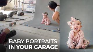 Natural Light Baby Portraits in a Garage | Master Your Craft