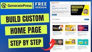 GeneratePress Theme Home Page Customization