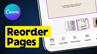 How to Reorder Pages on Canva Mobile