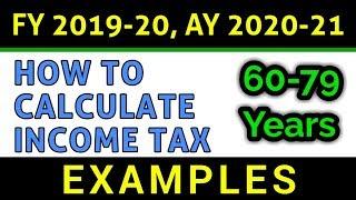 How To Calculate Income Tax FY 2019-20 Examples | Senior Citizens Age 60 to 79 Years | FinCalC TV