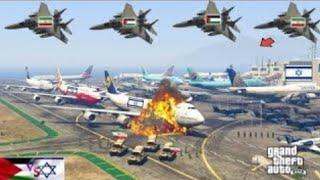 Irani Fighter Jets & War Helicopters Attack on Israeli Military Weapons Supply Convoy -GTA 5